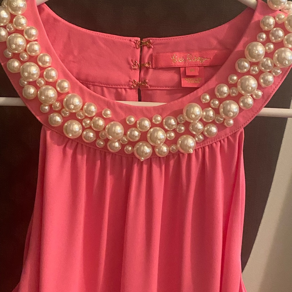 Lilly Pulitzer Pink Embellished Sleeveless Tank Top